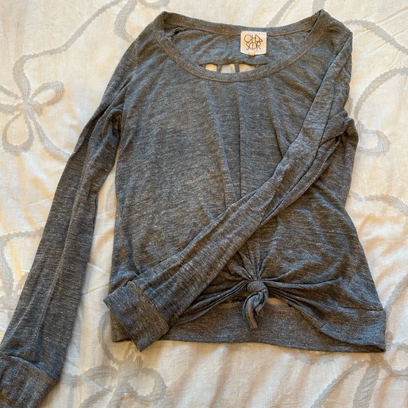 Chaser Tops - Chaser Charcoal Long Sleeve Women's Top